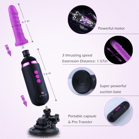 Hismith Rechargeable Programmable Sex Machine, Portable Fucking Machine Capsule with Multiple Speeds & Frequencies