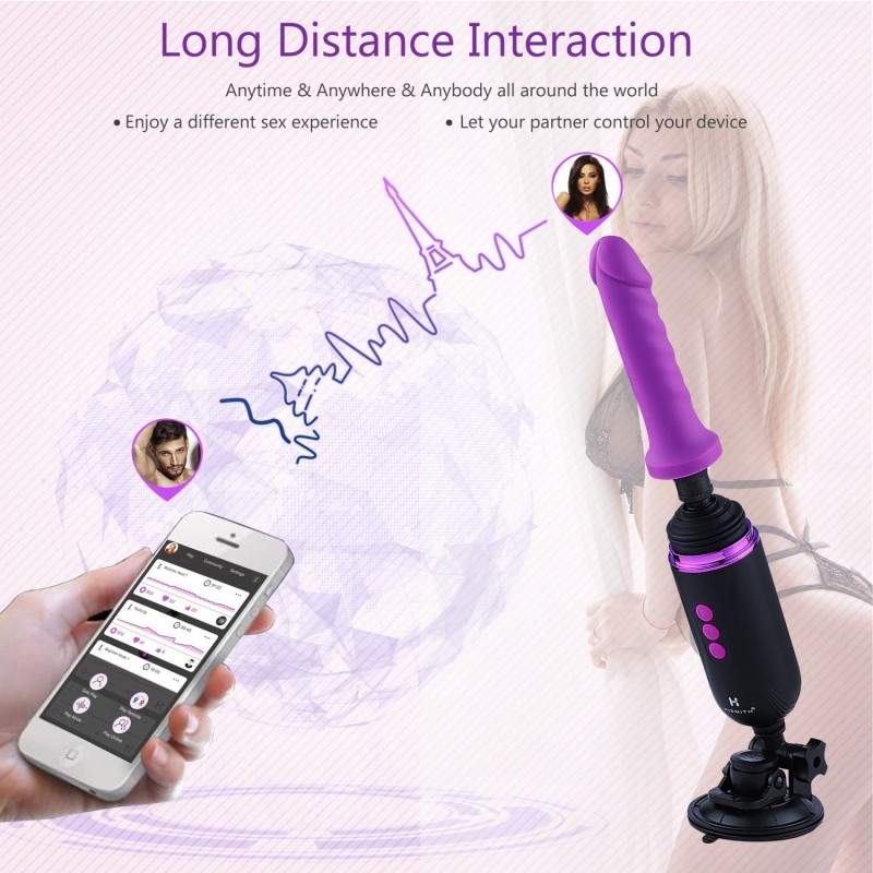 Hismith Rechargeable Programmable Sex Machine, Portable Fucking Machine Capsule with Multiple Speeds & Frequencies