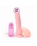 21 cm (8.26 in) Consolador Vibrador Inflable de PVC Flesh - Hismith