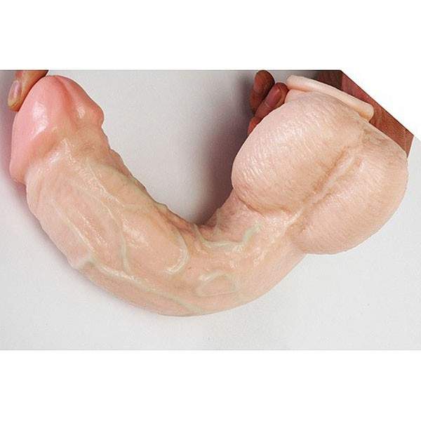 Natural 9.65in Realistic Dildo with a Sturdy Suction Cup Base