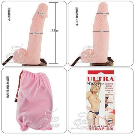 Soft Strap Ons Dildo with Pump 